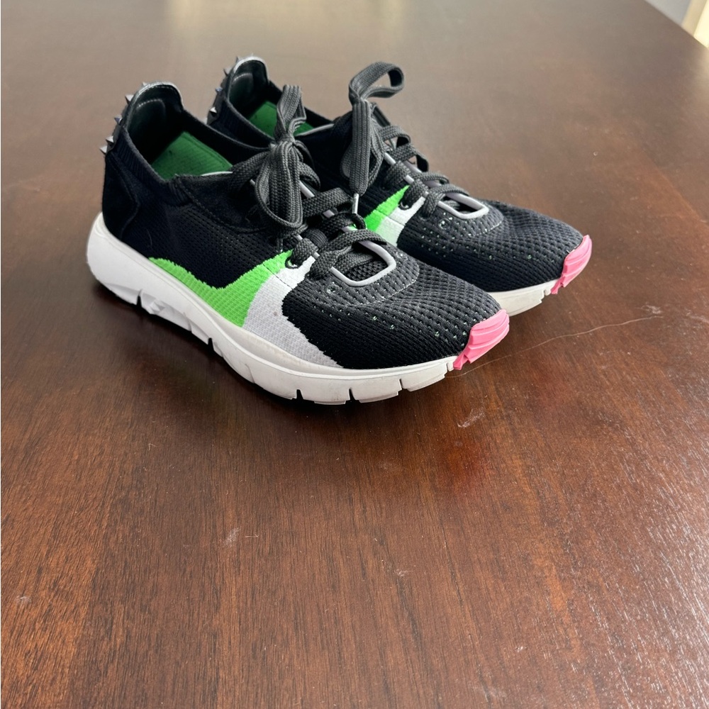 Valentino Black and Green Sneakers